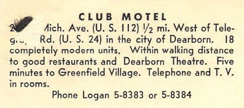 Club Motel (Pullman Tourist Court) - Vintage Postcard (newer photo)